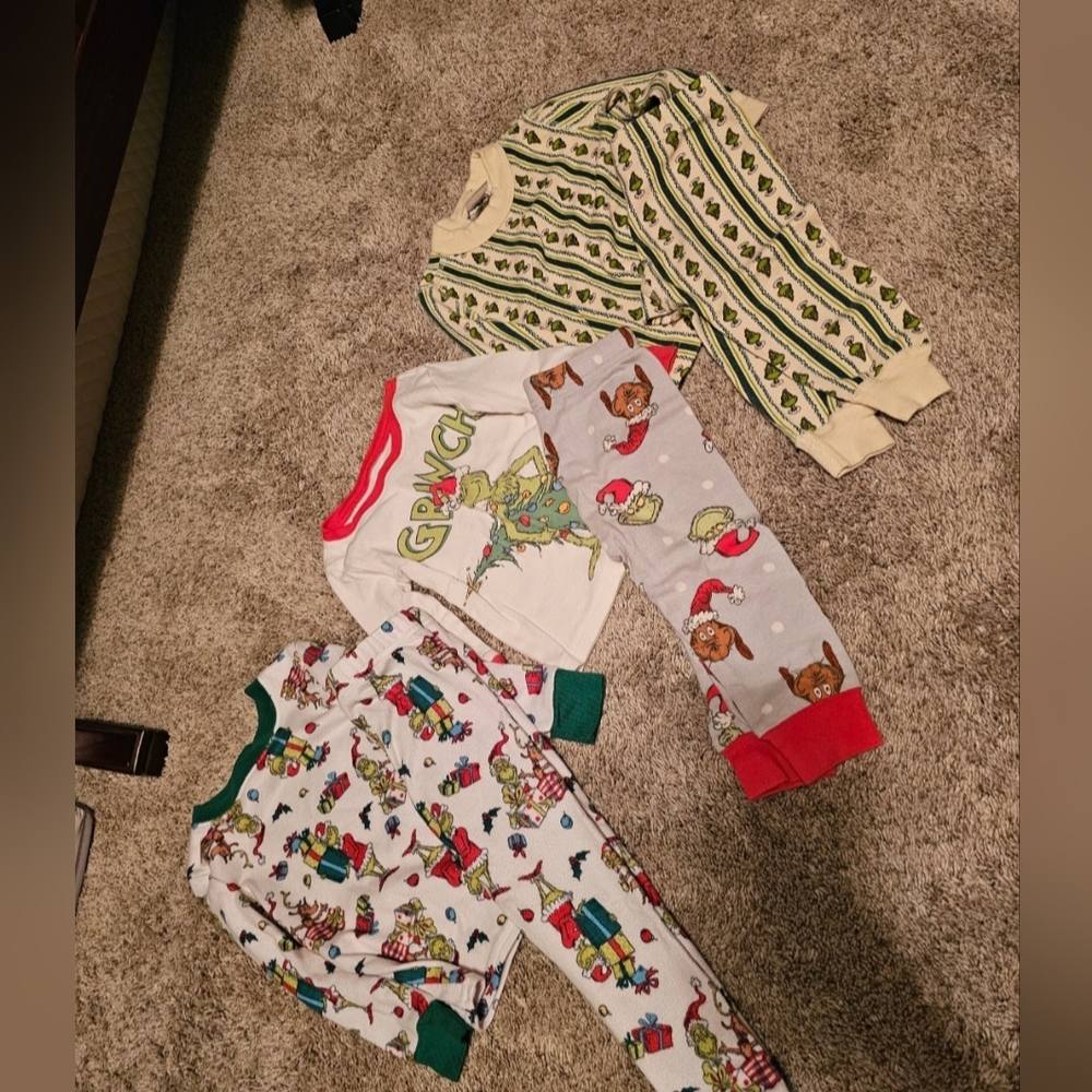 Hanna Andersson Holiday Character Pajama Set - Green, Red, White